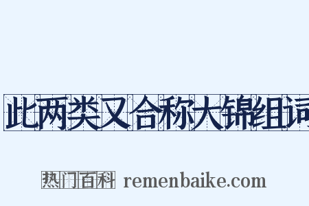 此两类又合称大锦组词是什么意思的图片